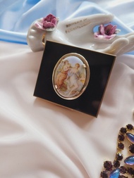 美國西洋古董飾品 /Dorset Fifth Avenue羅浮宮仕女圖粉盒/眼影盒