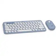 Logitech Pebble 2 Combo for Mac Slim Bluetooth Keyboard and Mouse, Tonal Blue, Tonal Blue