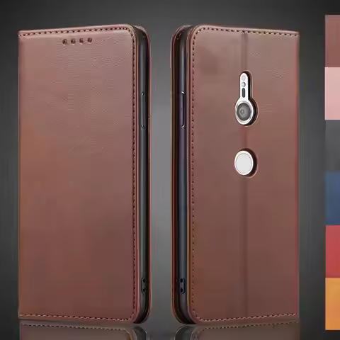 Magnetic attraction Leather Case for Sony Xperia XZ3 / XZ3 Dual Holster Flip Cover Case Wallet Phone