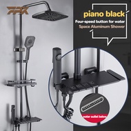 FPX Black/Gray Shower Set Hot And Cold Rain Shower Set With Faucet Bathroom Shower Head With Hose