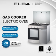 ELBA Gas Cooker with Electric Oven EGC-C9783E(SS) / EGC-C9784E(SS) - Safety Valve - Stainless Steel 