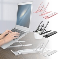 Universal Plastic and Aluminum Alloy Laptop Stand Portable Adjustable Foldable Laptop Desk Stand