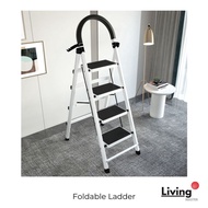 Foldable Ladder Stainless Steel Folding Stairs Ladder Multifunctional Heavy Duty Ladder Tangga Lipat