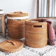 Dirty Laundry Basket Handmade Dirty Clothes Toy Storage Basket Vietnamese Laundry Basket Rattan Dirt