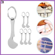 6 Pcs Shopping Trolley Keychain Stainless Steel Token Release Removable ouxuanmei