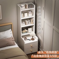 HY/JD Eco Ikea Bedside Table with BooklSimple Modern Home Bedroom Bedside Cabinet Heightened BooklRack Storage TQMG
