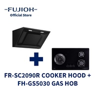 FUJIOH FR-SC2090R Inclined Cooker Hood (Recycling) and FH-GS5030 Gas Hob with 3 Burners