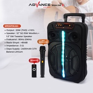 Speaker Advance S-120 Bluetooth Music Karaoke 12inch Free Mic