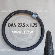 Ban Luar 27.5 x 1.75 SWALLOW Sepeda MTB Gunung Federal 275 X 175 175 1 75 Hitam Motif Racing Deli Ti