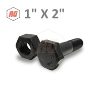 HTB GRADE ASTM A325 STEEL BOLT + 2H NUT 1 X 2