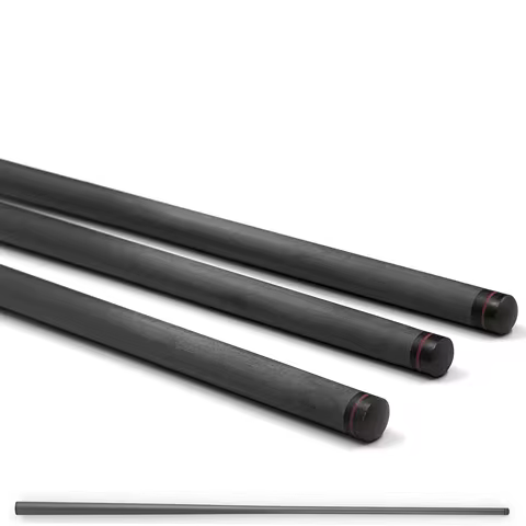 13mm tip pool cue shaft,Black Tech Carbon Fiber Pro Taper Punch shaft for Kick-off，Red skin head,bre