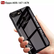 Oppo Casing A7 - Shockproof Armor Case Transparent Oppo A7