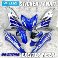 Velozi Y15ZR EXCITER GP COVER SET/ Y15 V1 V2 Exciter Gp Biru Silver Merah/ EXCITER GP COVER SET BLUE