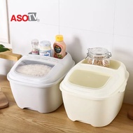 ASOTV® 10KG Rice Storage Box Pet Food Container Food Storage Box with Wheels 0128  Bekas Beras Rice Box