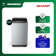 Sharp 7.5KG Top Load Washer | Washing Machine | Mesin Basuh SHP-ES721X