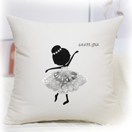 THROW PILLOW CUSHION COVER – ballerina lace 40cmX40cm handmade + Gifts Valentines Day/birthday
