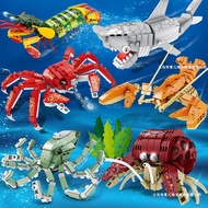 Đại Dương Thế Giới Động Vật Mô Hình Lắp Ráp Khối Xây Dựng Bộ Dành Cho Trẻ Em-Vua Cua Tôm Hùm Bạch Tu