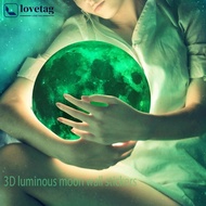 LOVETAG 20CM Luminous Moon 3D Wall Sticker Moonlight Glow in the Dark Room Window Decor Q5X9
