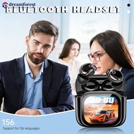 DREAMFOREST Bluetooth 6.0 Smart Headphones with Color Screen AI Translation Noise Cancelling In-Ear 