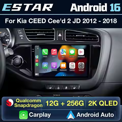 Android 16 Auto Carplay For Kia CEED 2 JD 2012 - 2018 Car Radio Multimedia Video Player 8 CORE IPS Q
