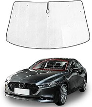 Windshield Sun Shade, Car Front Window Sunshades for Mazda 3 Enclave 2020 2021 2022 2023 Sunshades Sun Visor Protector Blocks UV Rays Foldable Keep Your Vehicle Cool [54.72" L x 31.29" W]
