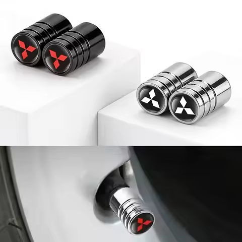 4pcs Car Tire Valve Caps Anti-Rust Wheel Air Stem Caps for Mitsubishi Ralliart ASX Galant Mirage L20