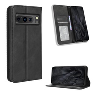 Casing Google Pixel 8 Pro / Pixel8 Vintage Flip Cover Magnetic Business Wallet Case PU Leather Cases