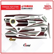 YAMAHA RXZ Catalyzer Body Cover Graphic Set With Tank&Sticker&Stripe Maron Merun(Maroon Hitam)5PV-FG