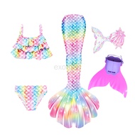 Dream Mermaid Tail Swimsuit with Monofin for Kid Girl Best a Birthday Present