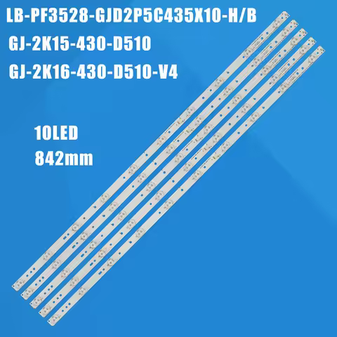 LED Backlight strip 10 Lamp For Philips 43"TV 43PFF5752 43PFF3655 43PFS4131 LB-PF3528-GJD2P5C435X10-
