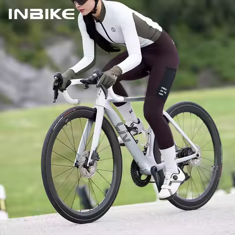 INBIKE Winter Women's Cycling Bib Pants Fleece Warm Mountain Bike Cycling Pants Gel Padded Outdoor C