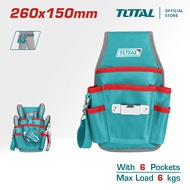 TOTAL Tools Tool Pouch with 6 Pockets (260 x 150mm / Max Load 6KG) THT16P40625