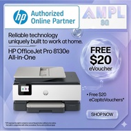 HP OfficeJet Pro 8130e All-in-One | $20eVouchers | Color | Print, Scan, Copy, Fax | Duplex printing 