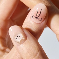 [ohora] N Bear Up Semi Cured Gel Nail Strip Cute Bear Ribbon Gel Nail Sticker UV Gel Nail