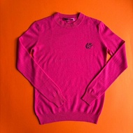 ::Alexander McQueen:: 燕子刺繡桃紅色桃醫 Pink Embroidered Logo Women Sweatshirt MCQ