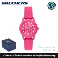 (Official Warranty) Skechers SR8102 Women's Quartz Pink Silicone Strap Watch Jam ori skechers Jam wa