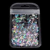 ♀∏✾ 3D Holographic Nail Art Decorations for DIY Crystal UV Epoxy Resin Mold Fillings Sparkle English Letters Glitter Sequins