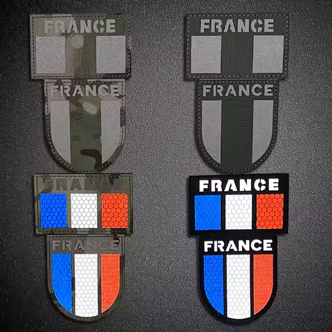The France Flag Infrared Reflective IR Patch France Flag Patch French SHIELD Sticker badge