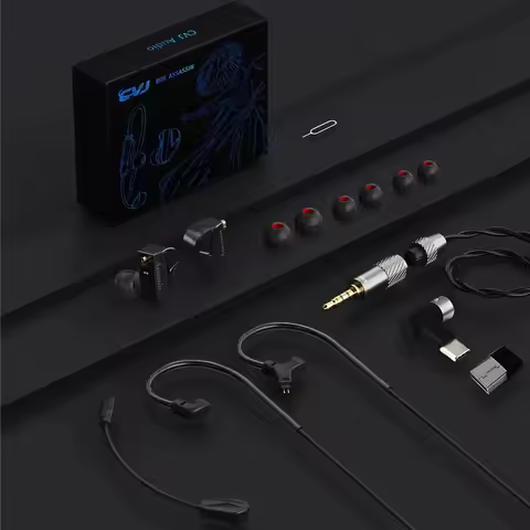 CVJ Assassin Black Game 1BA+1DD+1Vibrate Wired HIFI In Ear Earphones Microphone Hybrid Earbuds IEMs 