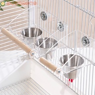 AELEGANT Bird Food Dispenser, Anti-spread Anti Splashing Cage Mounted Bird Feeder, Bird Supplies Det