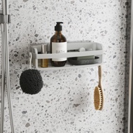 【Umbra】Flex壁掛式浴室長方置物架(昏灰) | 浴室收納架 瓶罐置物架