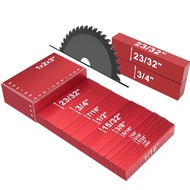Setup Blocks Height Gauge Set, 15pcs Precision Aluminum Setup Bars for Router and Table Saw Accessor