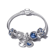 ⭐⭐Pan's Family Meaning Blue Classic Ocean Heart Charm Angel Wings Starry Fairy Tale Pendant Diy Bead