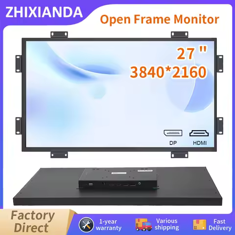 27 Inch 4K 3840*2160 UHD Metal Case Industrial Open Frame Monitor Capacitive Touch Screen Display Wi