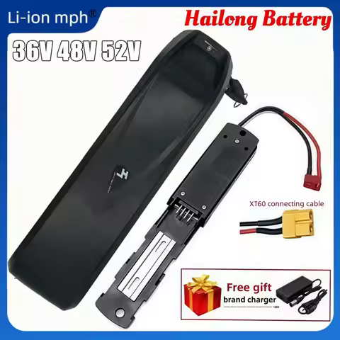 2025-Brand New 36V 48V 52V 20AH Hailong Aibik Battery 30A BMS 350W 500W 750W 1000W 1500W 18650 Batte