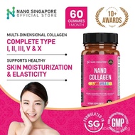 Nano Collagen Gummies 200mg (60s) w/ Vitamin C E, Biotin, Zinc, and Collagen Peptide, Skin Moisture 