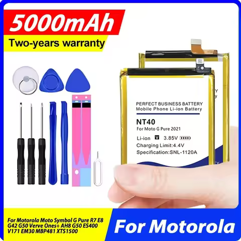 New Battery For Motorola Moto One E1 V9 U9 V10 F3 F3C V8 U8 Z9 G22 G52 G60S G72 G82 G100 C150 EM325 
