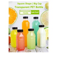 SQUARE SHAPE PET Transparent Bottle 250ML / 350ML / 500ML Botol Kosong / Botol Doorgift