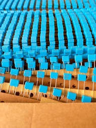 (แพ็ค10ตัว) C EVOX 220PF 63V C 220PF 63V Cโพลีขาห่าง5มิล ตัวสีฟ้า ของแท้ใหม่เกรดอย่างดี C221 C220PF6