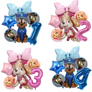 Paw Patrol Birthday Decoration 32 inch Number Balloon Set Dog Party Cartoon Chase Skye Foil Ball Party Supplies Toy